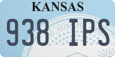 KS license plate 938IPS