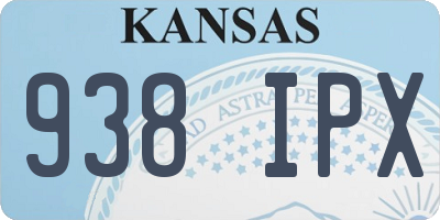 KS license plate 938IPX