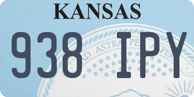 KS license plate 938IPY