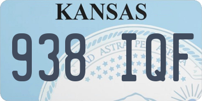 KS license plate 938IQF
