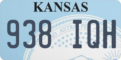 KS license plate 938IQH