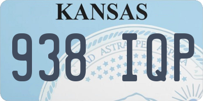 KS license plate 938IQP