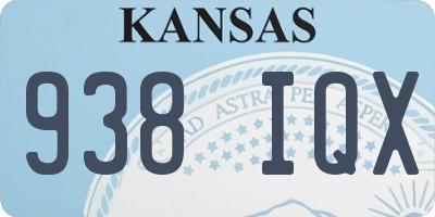 KS license plate 938IQX