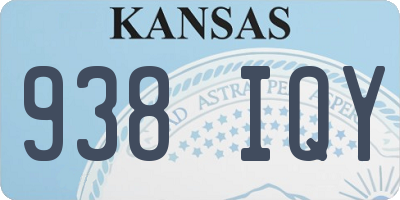 KS license plate 938IQY