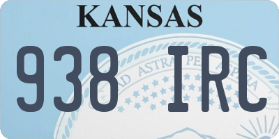 KS license plate 938IRC