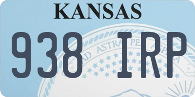 KS license plate 938IRP