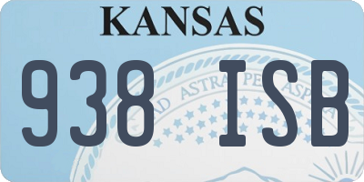 KS license plate 938ISB