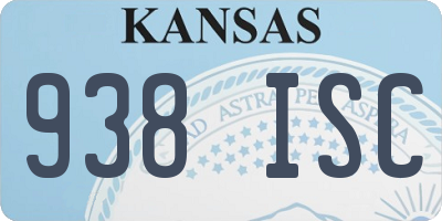 KS license plate 938ISC