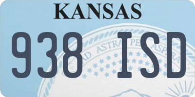 KS license plate 938ISD