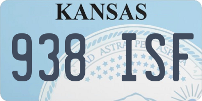 KS license plate 938ISF