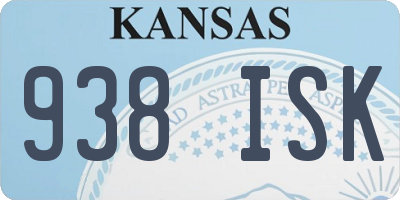 KS license plate 938ISK