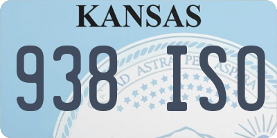 KS license plate 938ISO