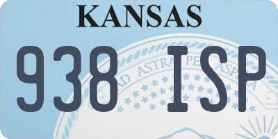 KS license plate 938ISP