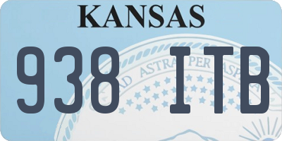 KS license plate 938ITB