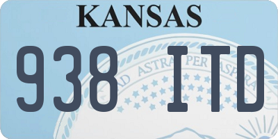KS license plate 938ITD