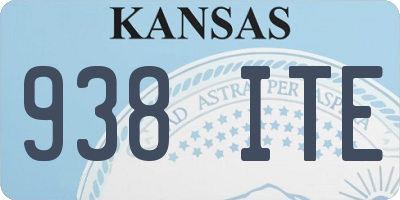 KS license plate 938ITE