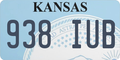KS license plate 938IUB