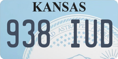 KS license plate 938IUD