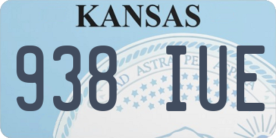 KS license plate 938IUE