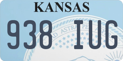 KS license plate 938IUG