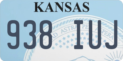 KS license plate 938IUJ