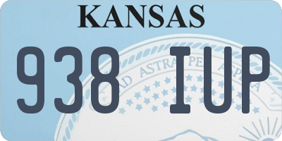 KS license plate 938IUP