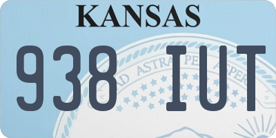 KS license plate 938IUT