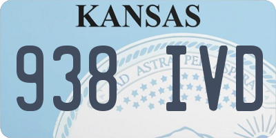 KS license plate 938IVD