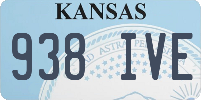 KS license plate 938IVE