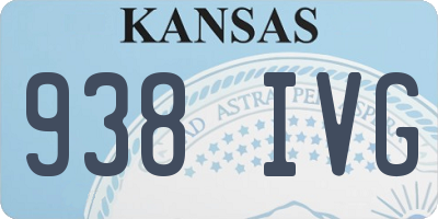 KS license plate 938IVG