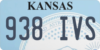 KS license plate 938IVS