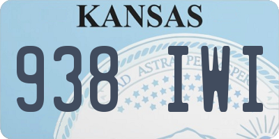 KS license plate 938IWI