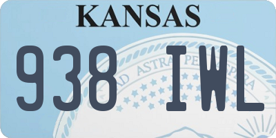 KS license plate 938IWL
