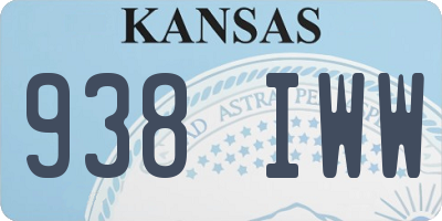 KS license plate 938IWW