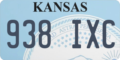 KS license plate 938IXC