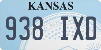 KS license plate 938IXD