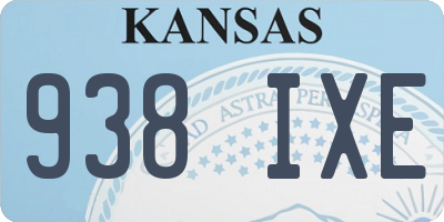 KS license plate 938IXE