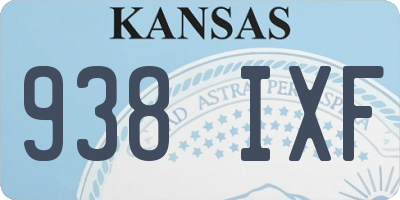 KS license plate 938IXF