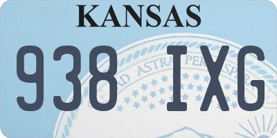 KS license plate 938IXG