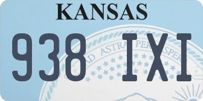 KS license plate 938IXI