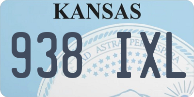 KS license plate 938IXL