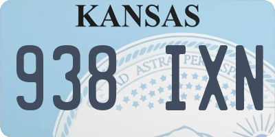 KS license plate 938IXN
