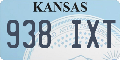 KS license plate 938IXT