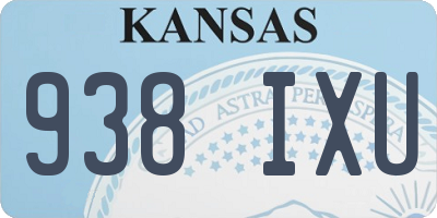 KS license plate 938IXU
