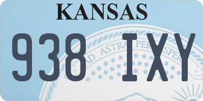 KS license plate 938IXY