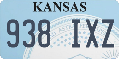 KS license plate 938IXZ