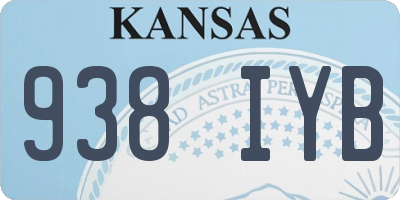 KS license plate 938IYB