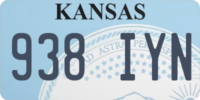 KS license plate 938IYN