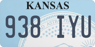 KS license plate 938IYU
