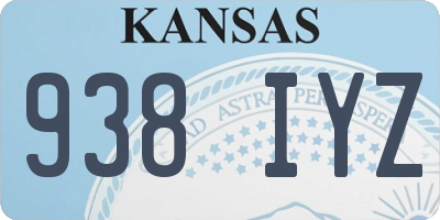 KS license plate 938IYZ